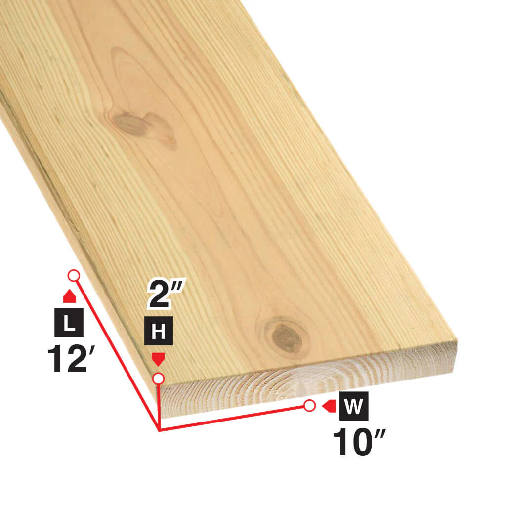 2 in. x 10 in. x 12 ft. Spruce Lumber