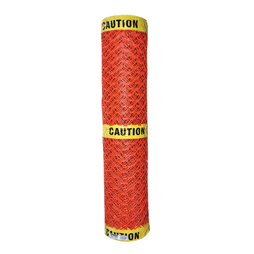 4 ft. x 50 ft. Orange Plastic Construction Safety Fence With Caution Tape - Image 2