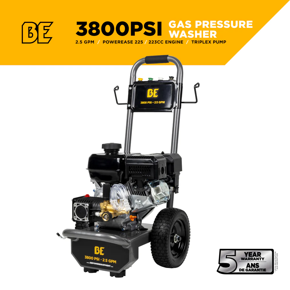 BE B3875PA 3,800 PSI 2.5 GPM Cold Water Gas Pressure Washer - Image 3
