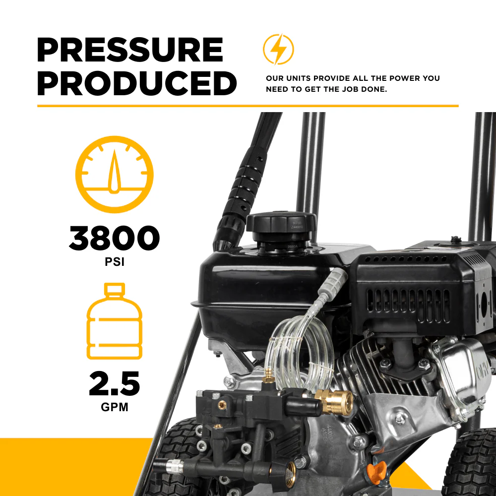 BE B3875PA 3,800 PSI 2.5 GPM Cold Water Gas Pressure Washer - Image 5