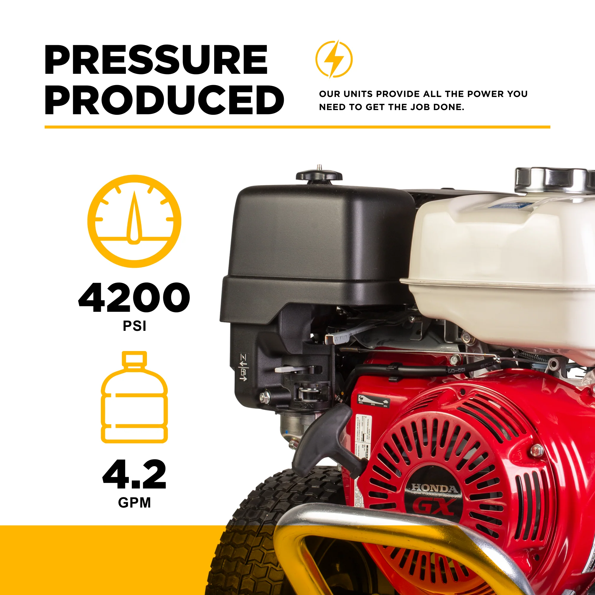 BE B4213HAAS 4,200 PSI - 4.2 GPM Cold Water Gas Pressure Washer with Honda GX390 Engine - Image 4