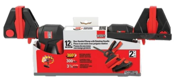 Bessey EHKL360-12-SET 12 in. x 3-1/8 in. Trigger Clamp with 360 Rotating Handle (2-Pack) - Image 2