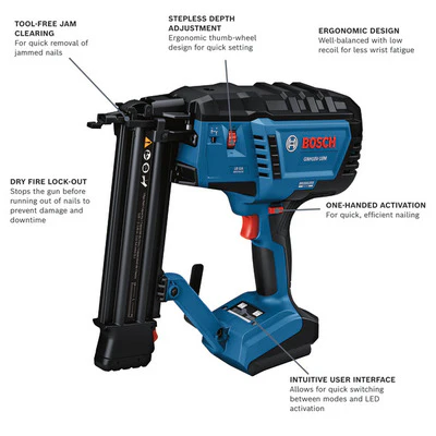 Bosch GNH18V-18MN 18V Brushless 18-Gauge Cordless Brad Nailer - Image 2