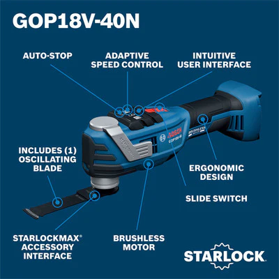 Bosch GOP18V-40N Starlock Max Oscillating Multi-Tool (Tool only) - Image 3