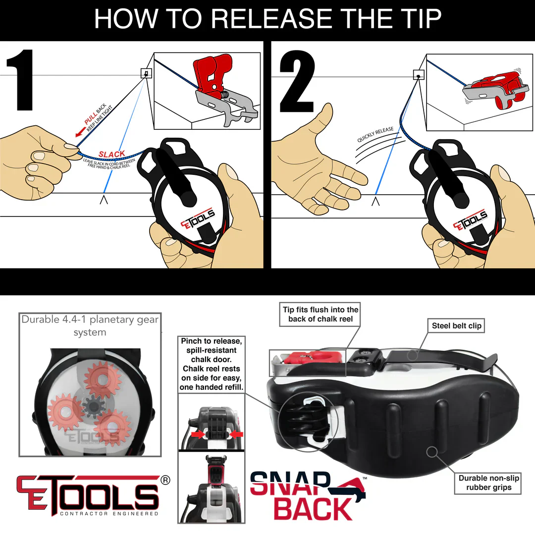 CE Tools CET101 SnapBack Chalk Line Replacement Tip - Image 4