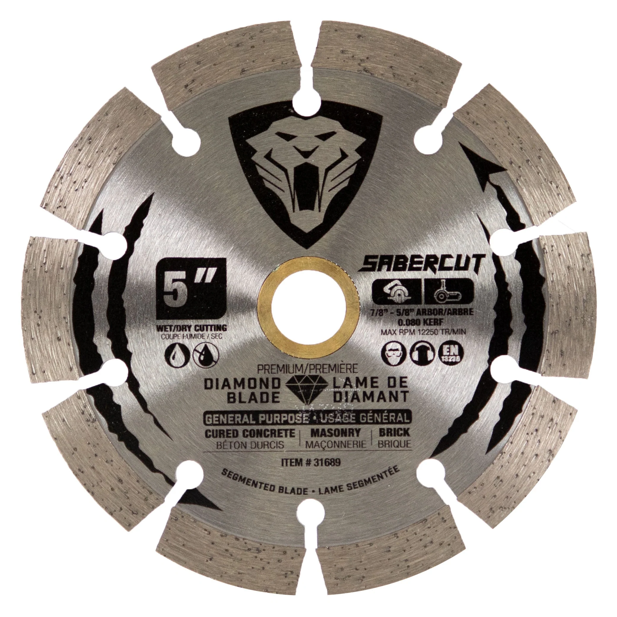 Sabercut 5 in. General Purpose Concrete, Brick & Masonry Segmented Diamond Blade