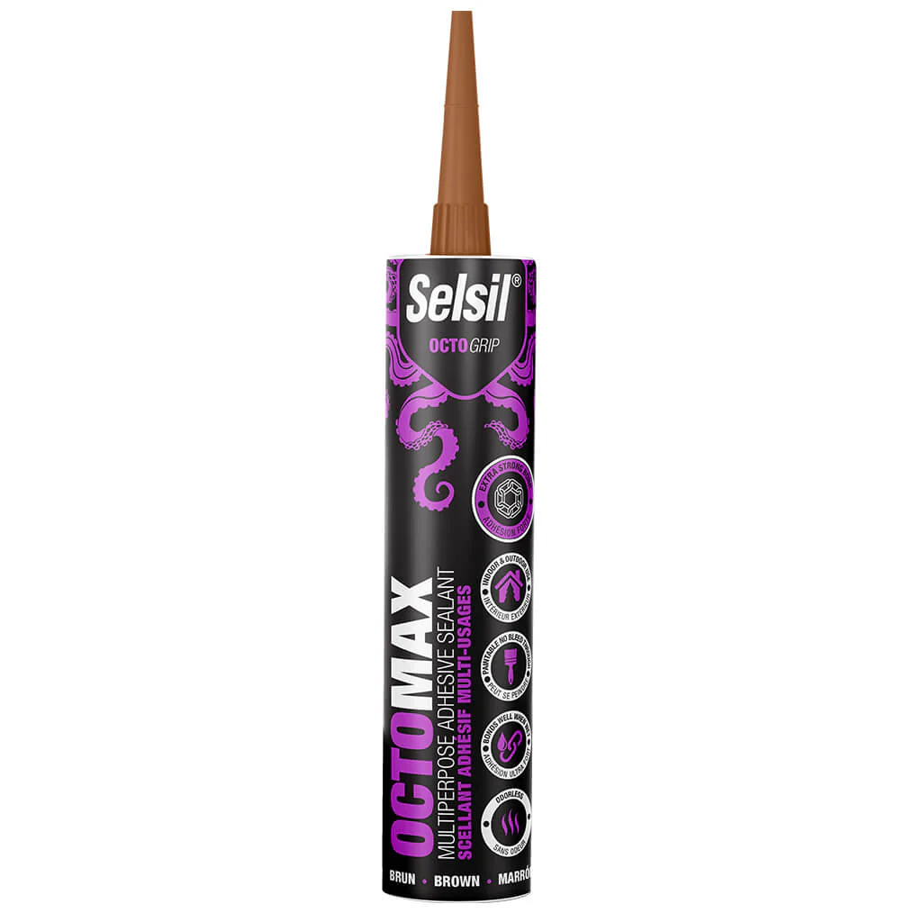 Selsil Octomax 290 mL Brown Multi-Purpose Adhesive Sealant