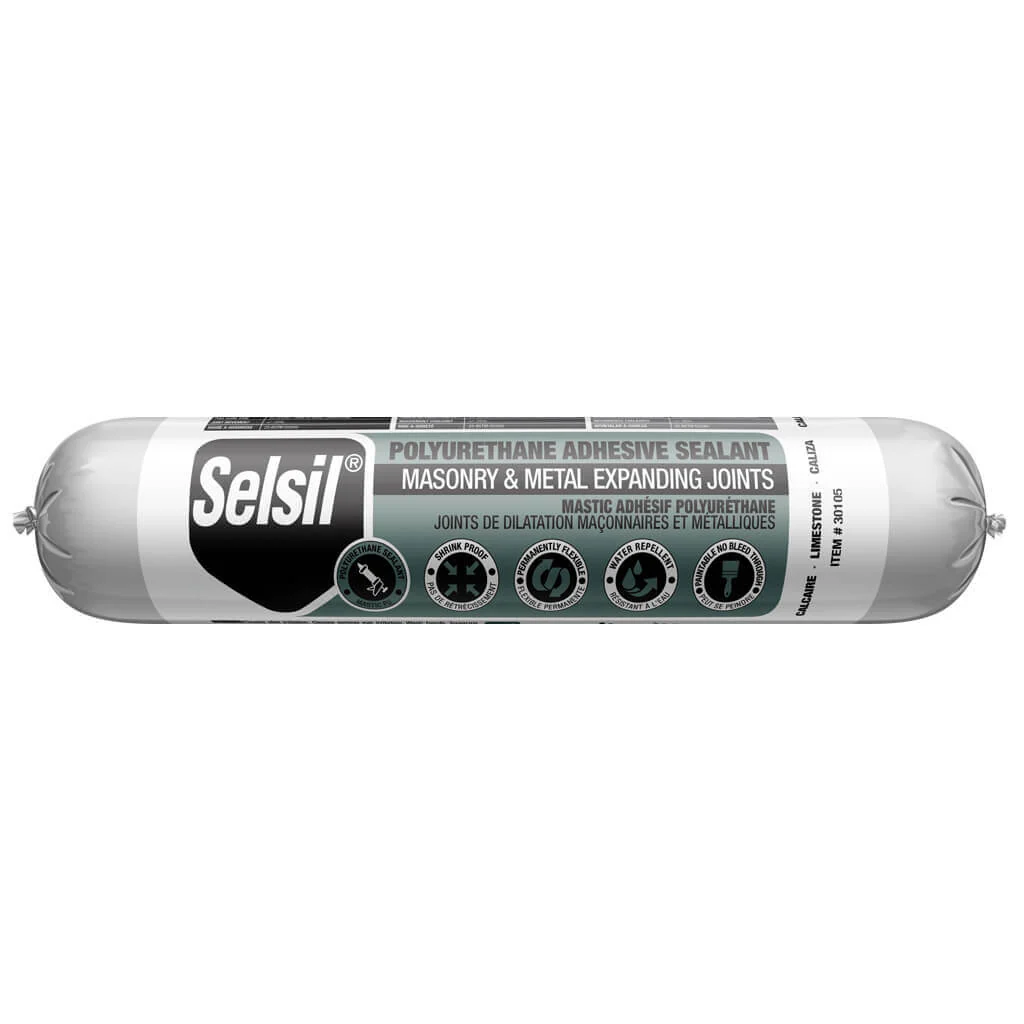 Selsil 600 ml Limestone Masonry and Metal Expanding Joints Polyurethane Adhesive Sealant Sausage
