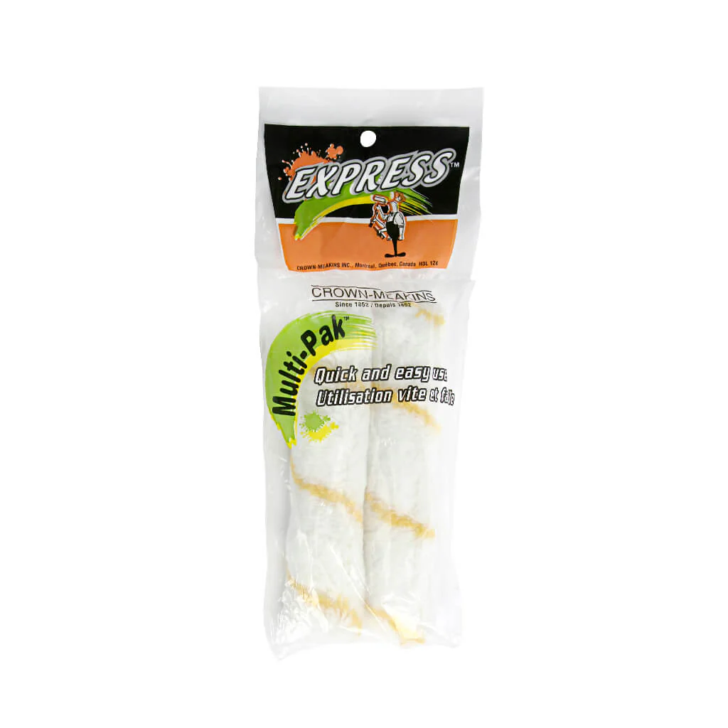 Crown & Meakins EX124306 6 in. Micro All Surfaces White with Yellow Stripes Lint-Free Paint Roller Refill