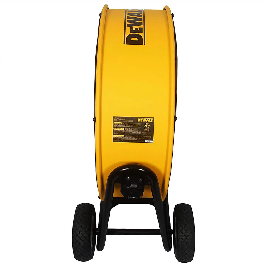 Dewalt DXF2491 24 in. 6500 CFM 3-Speed Drum Fan On Wheels - Image 6