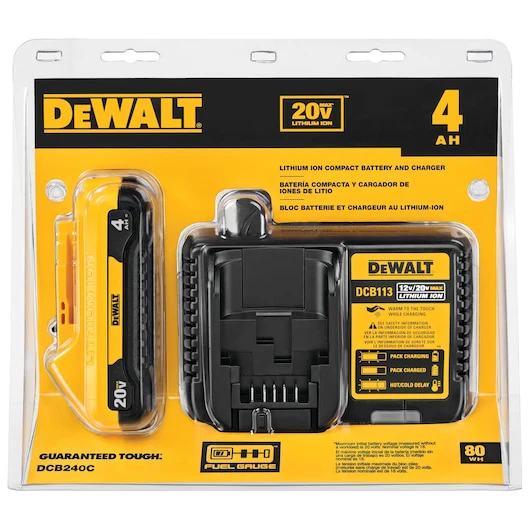 DEWALT DCB240C 20V COMPACT BATTERY STARTER KIT 4.0AH - Image 2