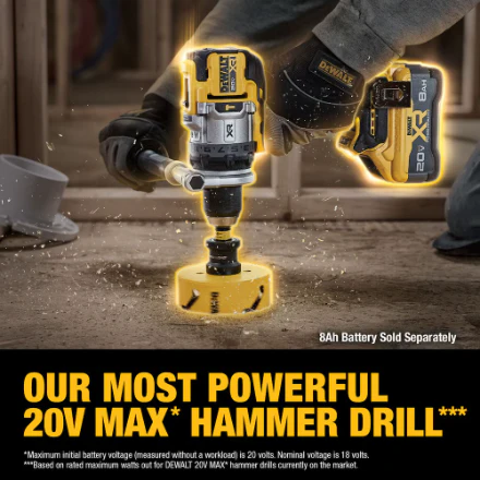 DeWalt DCK2101QQ2 20V MAX*XR Hammer Drill & Impact Kit (2 x 4.0 Ah) - Image 6