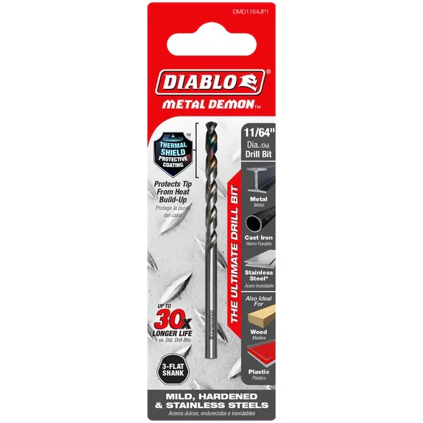 Diablo DMD1164JP1 11/64 Inches Metal Demon™ Drill Bit for Mild, Hardened and Stainless Steels - Image 2