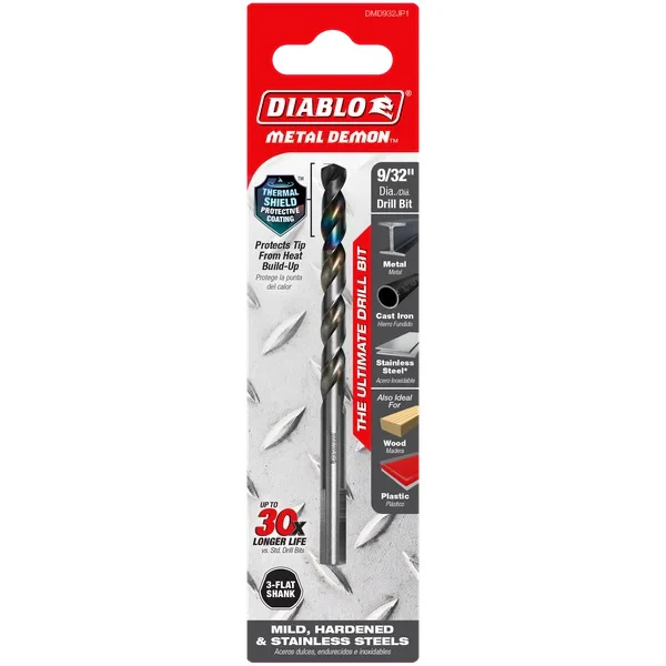 Diablo DMD932JP1 9/32 Inches Metal Demon™ Drill Bit for Mild, Hardened and Stainless Steels - Image 2