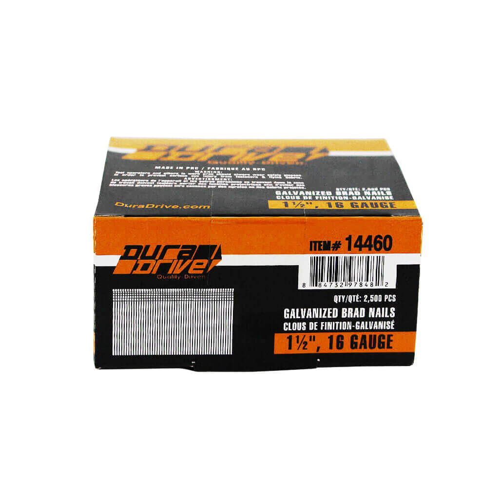 DuraDrive 1-1/2 in 16 Gauge Galvanized Finish Nails - 2500 Brads/Pack - Image 3