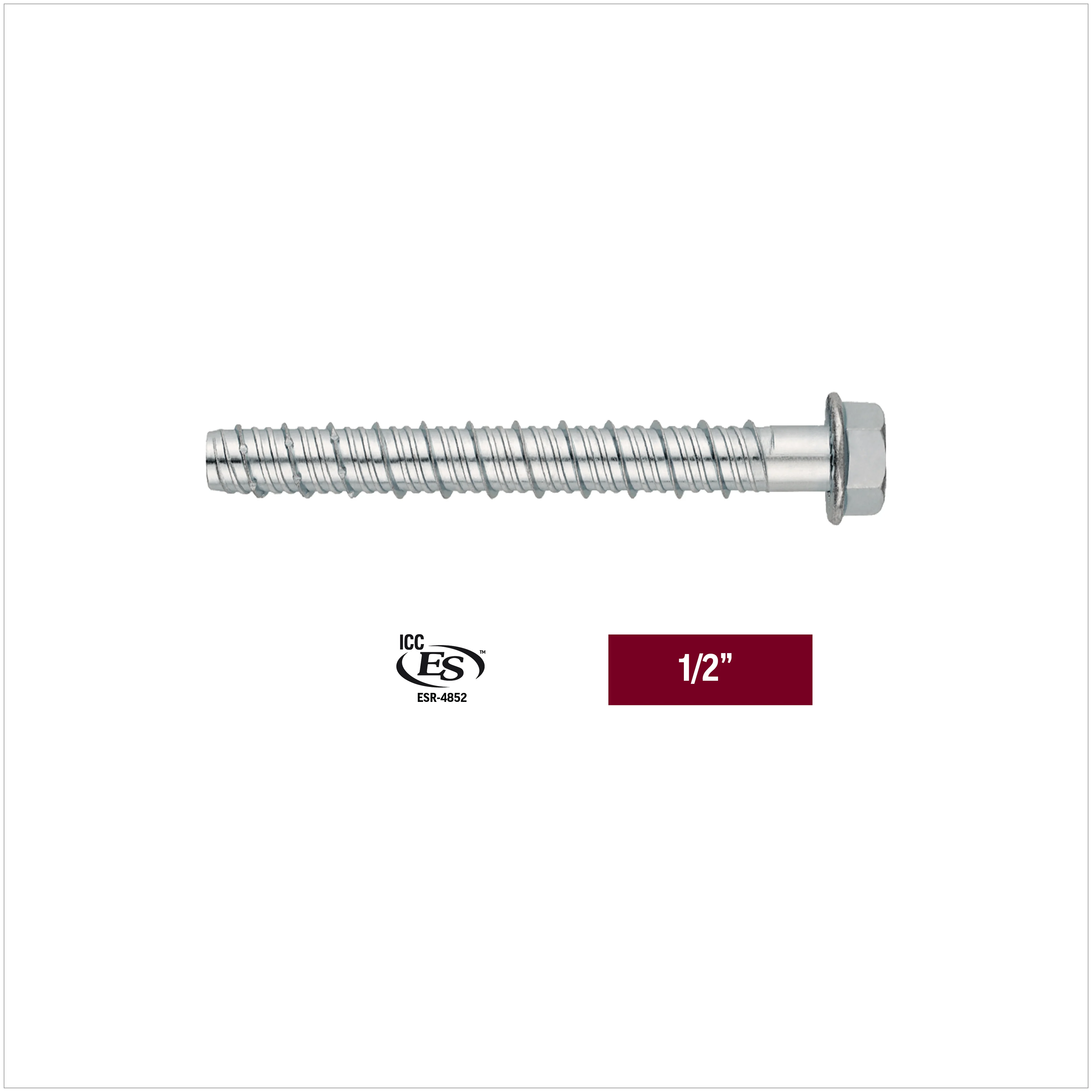 DuraDrive 1/2" x 4" Threaded Concrete Screw Anchor (50-Pack)