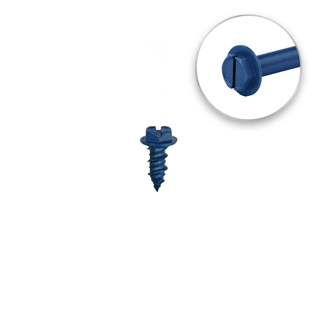 DuraDrive 1/4 in. x 1-1/4 in. Hex Head Slot Drive Concrete Screws (100-Pack)