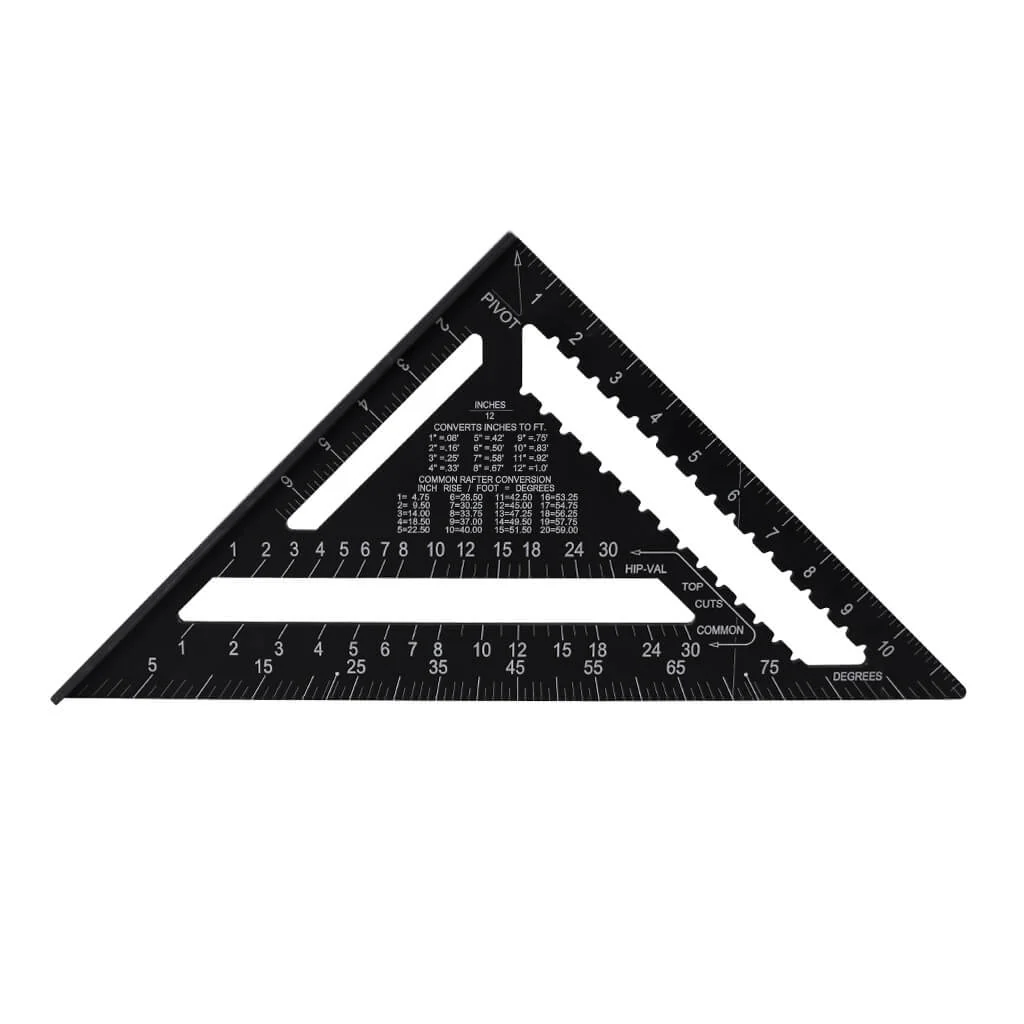 DuraDrive 12 in. Hi-Vis Laser Etched Wide Flange Rafter Square