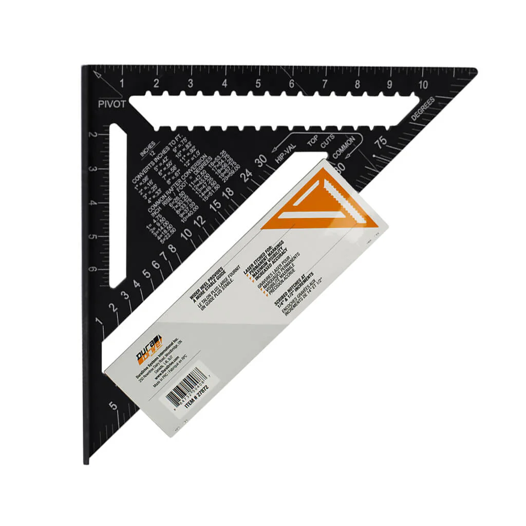 DuraDrive 12 in. Hi-Vis Laser Etched Wide Flange Rafter Square - Image 3