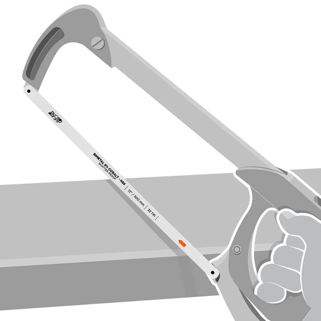 DuraDrive 12 in. x 32 TPI Bi-Metal HSS Cobalt Hacksaw Blade (10-Pack) - Image 3