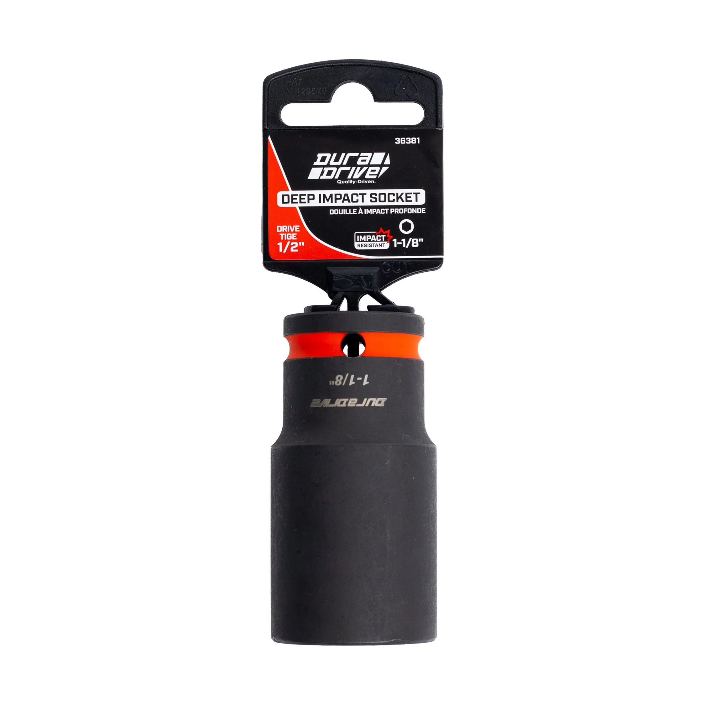 DuraDrive 1/2" x 1-1/8" Deep Impact Socket - Image 2