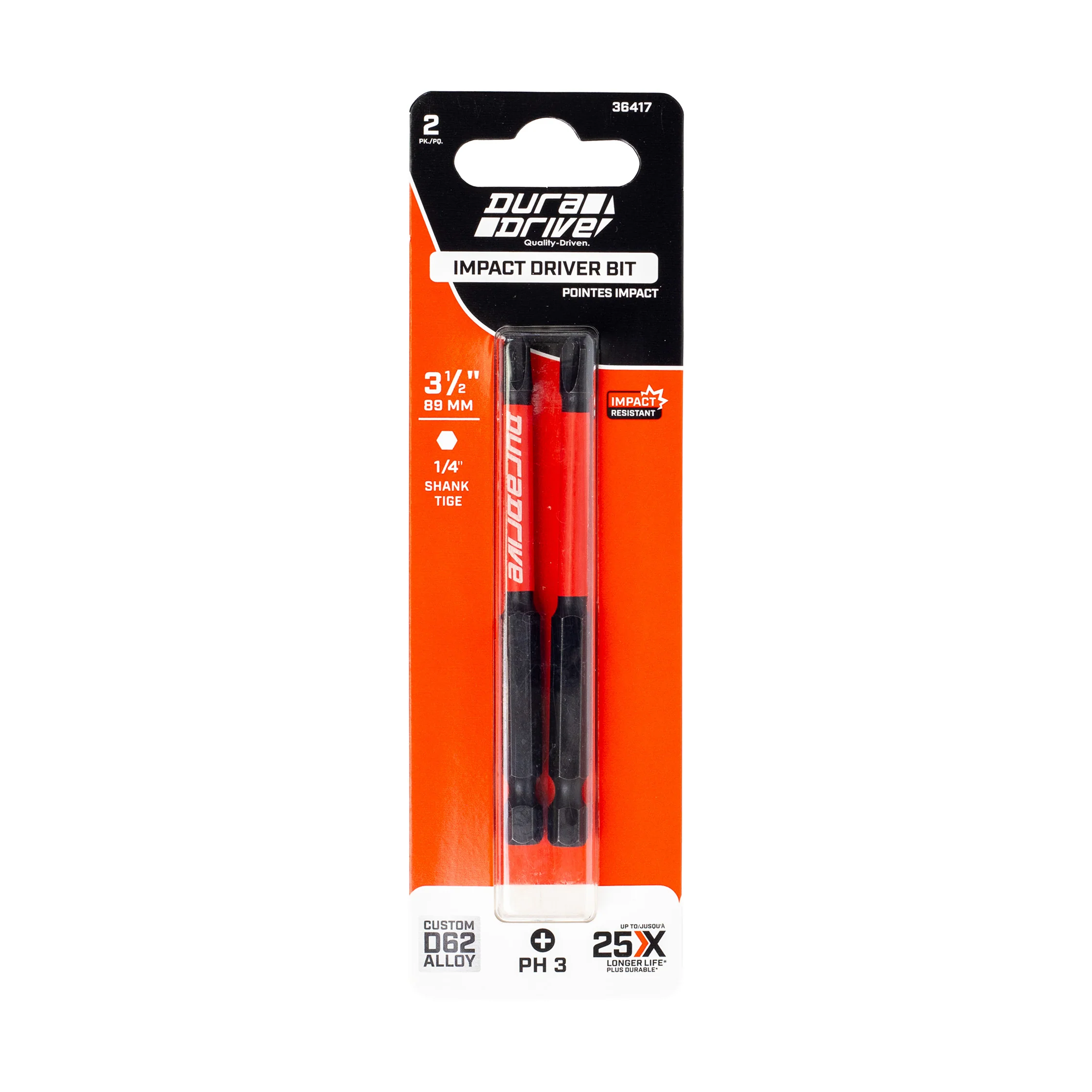 DuraDrive 2.0 PH3 x 3-1/2" Impact Driver Bit (2-Pack) - Image 2