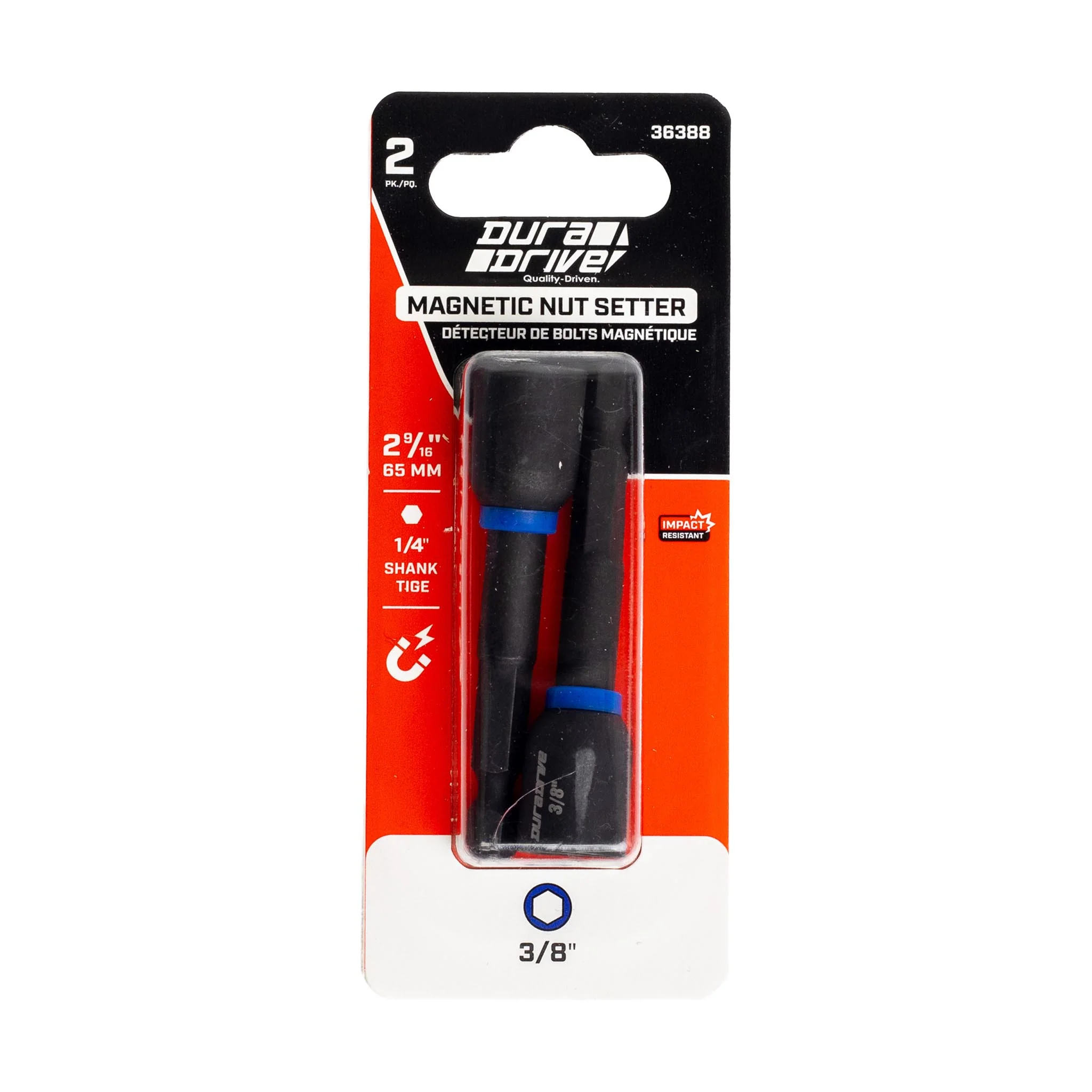 DuraDrive 2.0 Magnetic Impact Nut Setter 3/8 in. x 2-9/16 in. (2-Pack) - Image 2