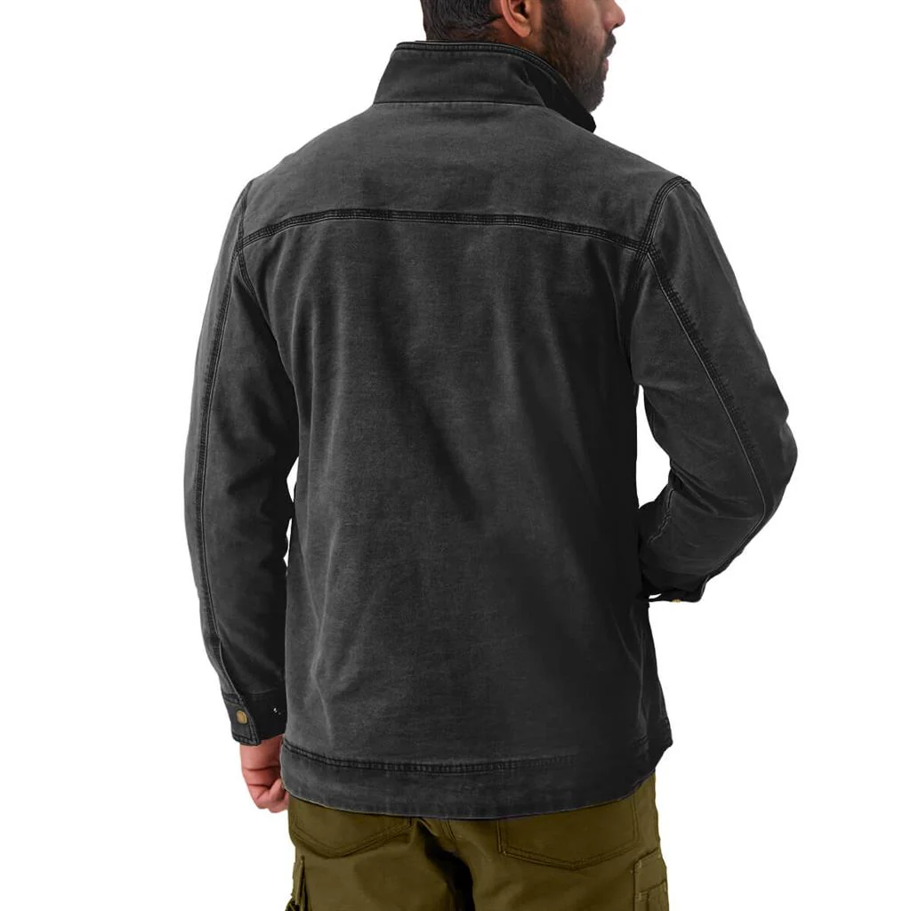 FINAL SALE-DURADRIVE SONI VINTAGE LINED DUCK JACKET BLACK - Image 3