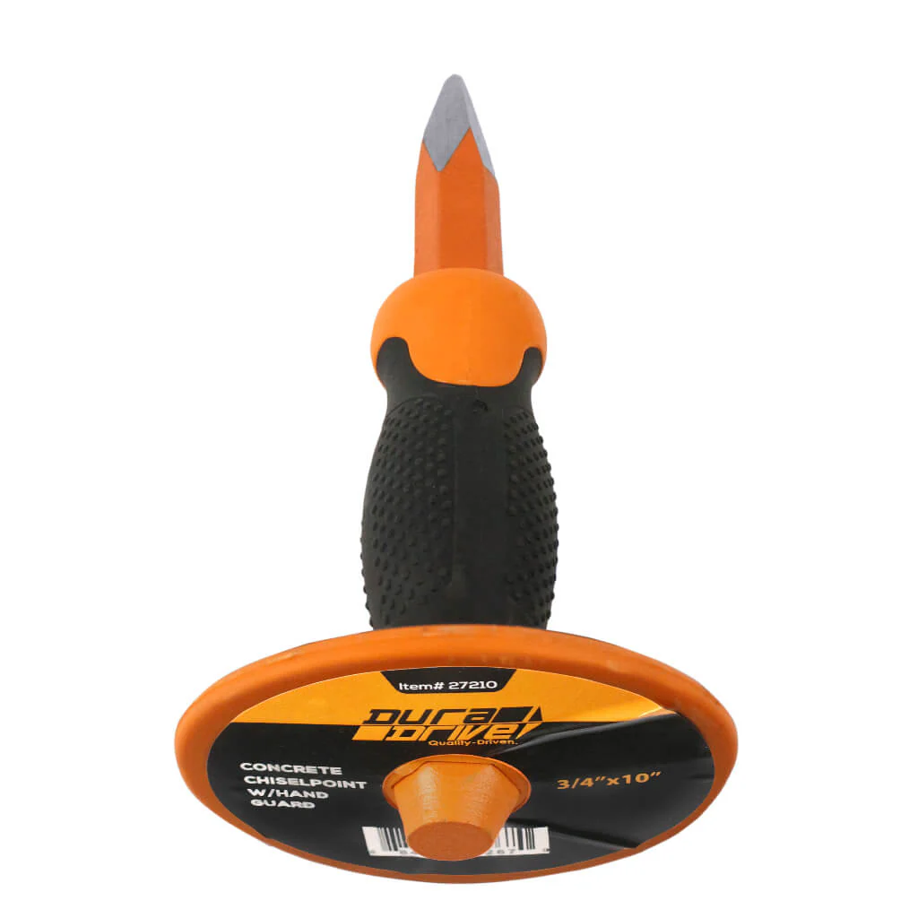 DuraDrive 3/4 in. x 10 in. Concrete Point Chisel With Hand Guard - Image 2