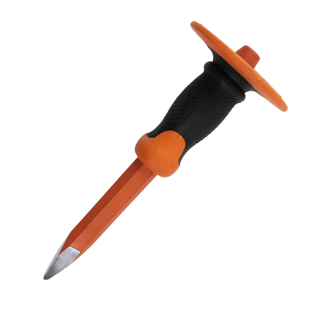 DuraDrive 3/4 in. x 12 in. Concrete Point Chisel With Hand Guard
