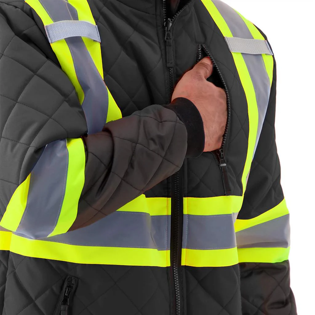 DURADRIVE 31032 HI-VIS LINED FREEZER JACKET - BLACK - Image 4