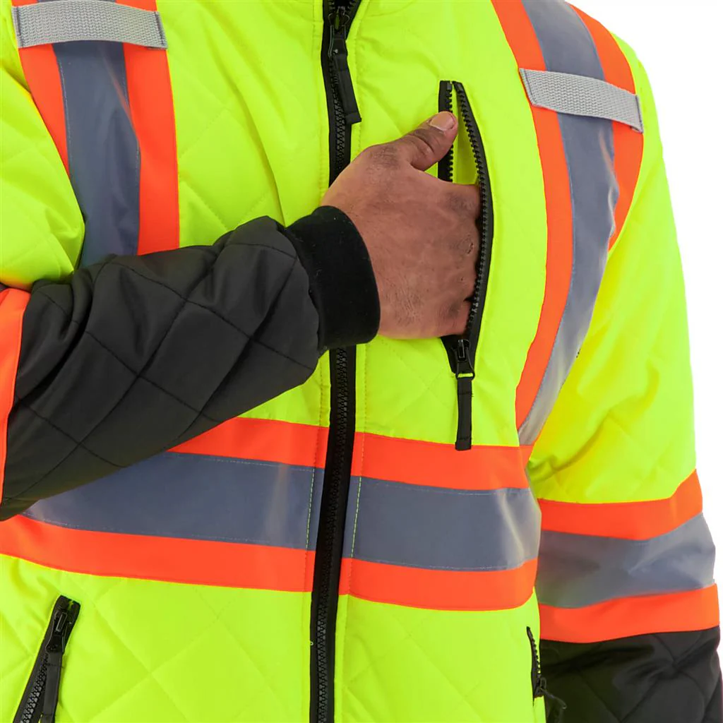 DURADRIVE 31033 HI-VIS LINED FREEZER JACKET - YELLOW - Image 4