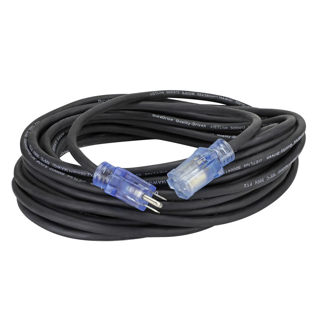 DuraDrive 50 ft 3 Conductors 14 AWG Extension Cord with Lighted Female Plug - Image 2