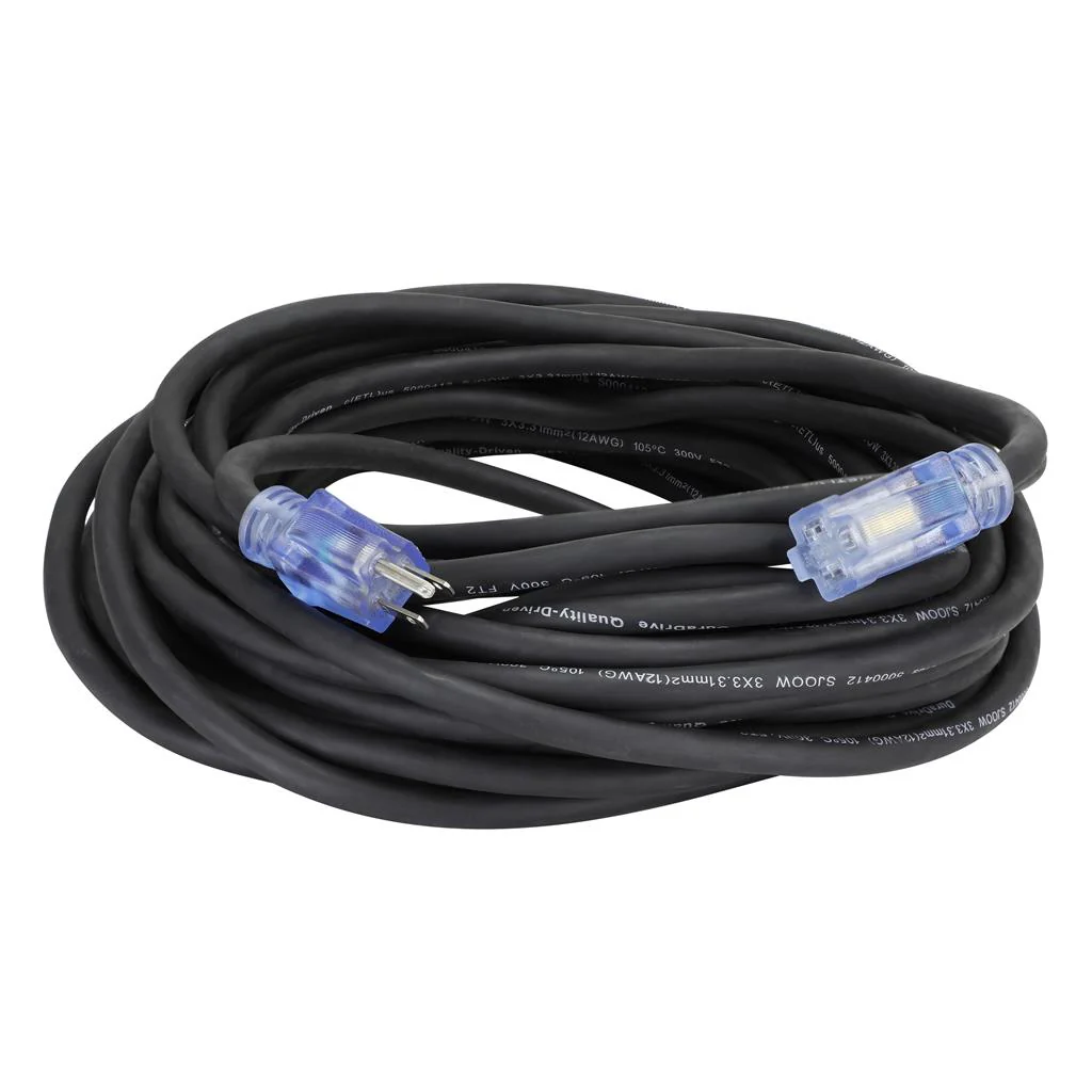 DuraDrive 50' 3 Conductors 12 AWG Extension Cord with Lighted Female Plug - Image 2
