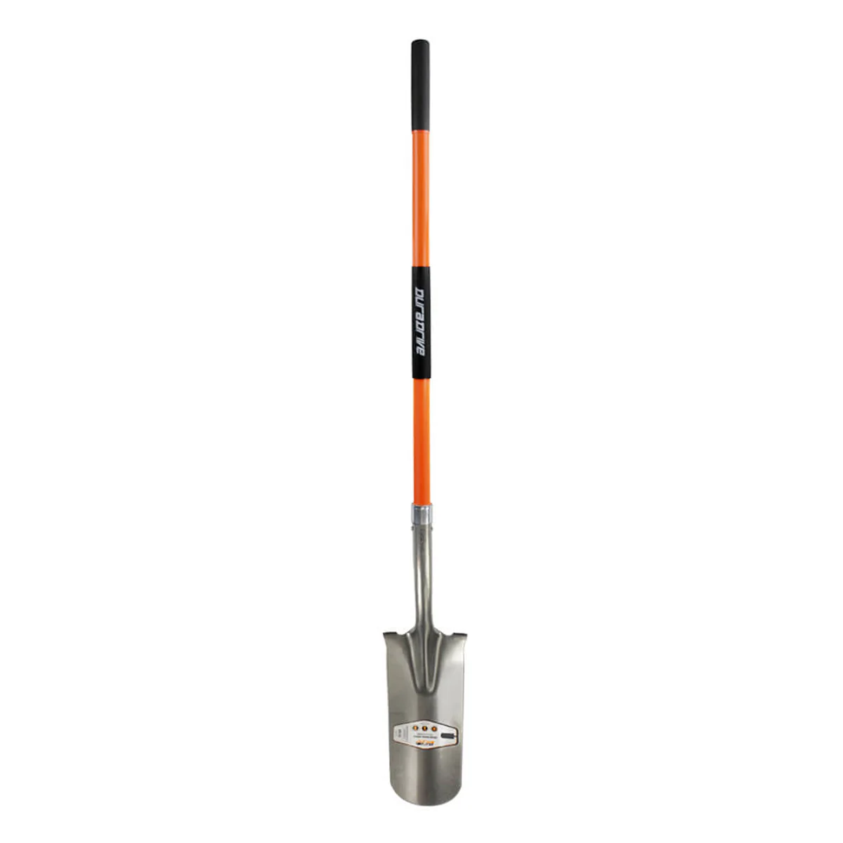 DuraDrive 67" Fiberglass Middle and Upper Grip Long Handle Drain Spade Shovel