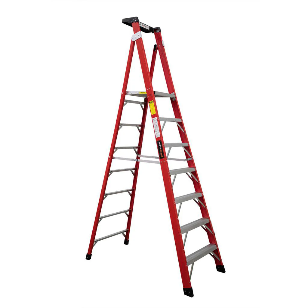 DuraDrive 7' Fiberglass Platform Ladder, 300 Lbs. Grade 1A