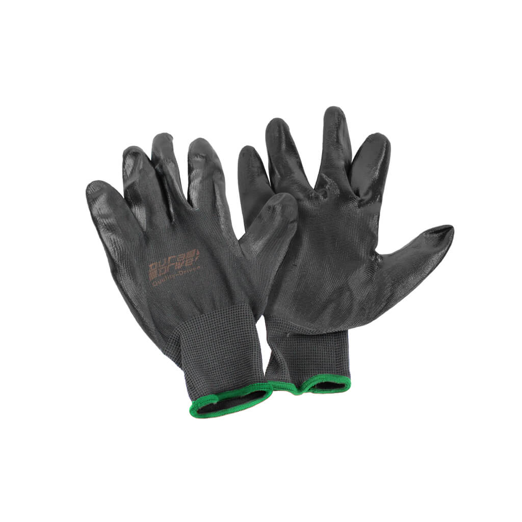 DuraDrive Black Shell Nitrile Palm Coated Work Gloves (12 Pairs) - Image 2