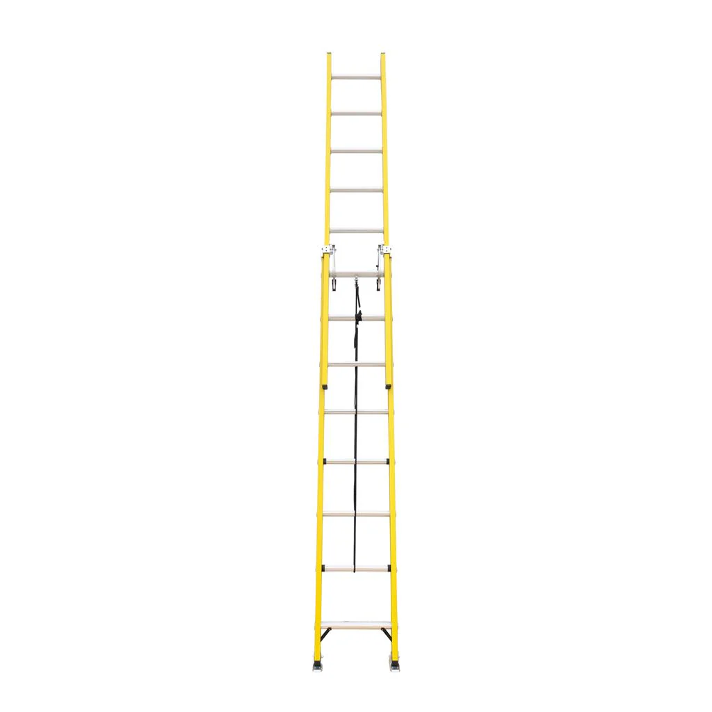 DuraDrive 16' Fiberglass Extension Ladder, 300 Lbs. Grade 1A - Image 2