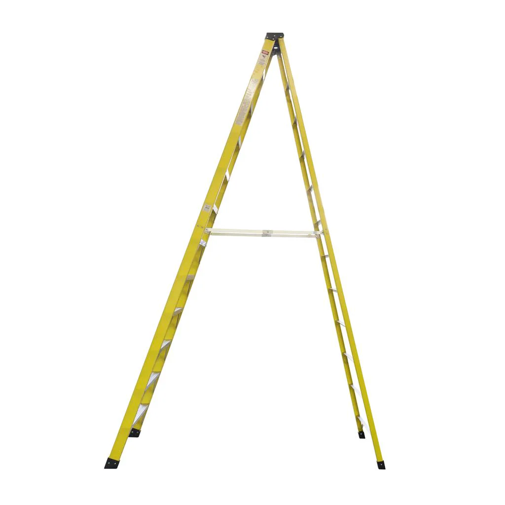 DuraDrive 12' Fiberglass Step Ladder, 300 Lbs. Grade 1A - Image 2