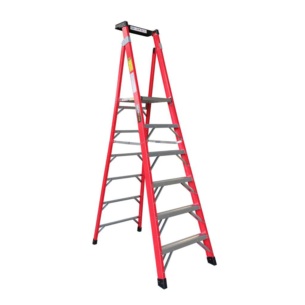 DuraDrive 6' Fiberglass Platform Ladder, 300 Lbs. Grade 1A