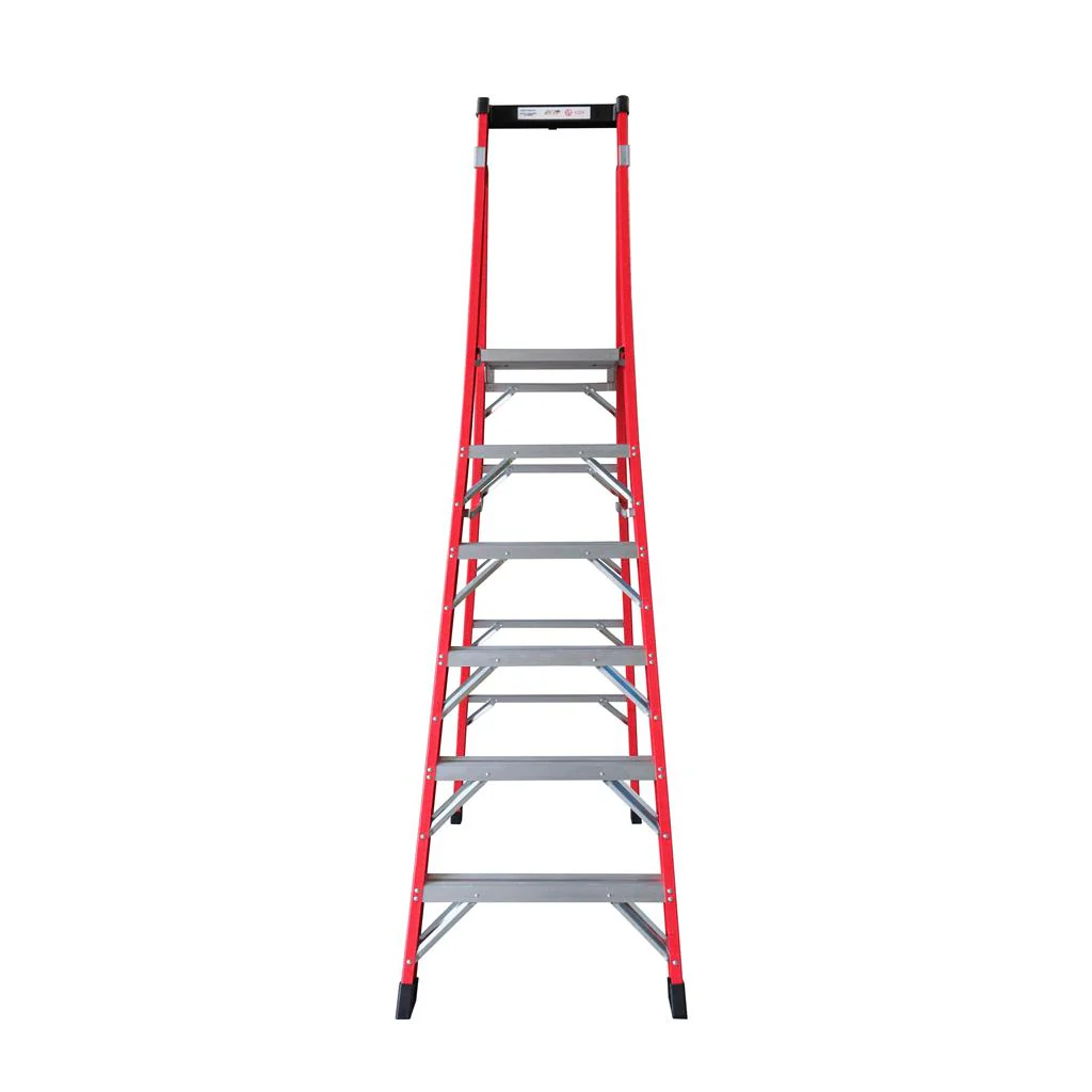 DuraDrive 6' Fiberglass Platform Ladder, 300 Lbs. Grade 1A - Image 2