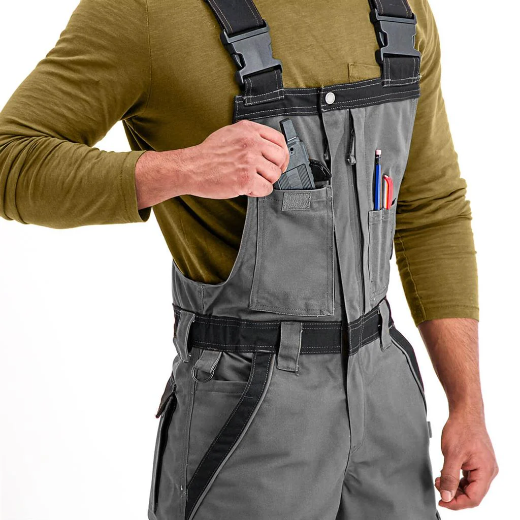DuraDrive Grey Tradesman Two Tone Insulated Overall - Image 4