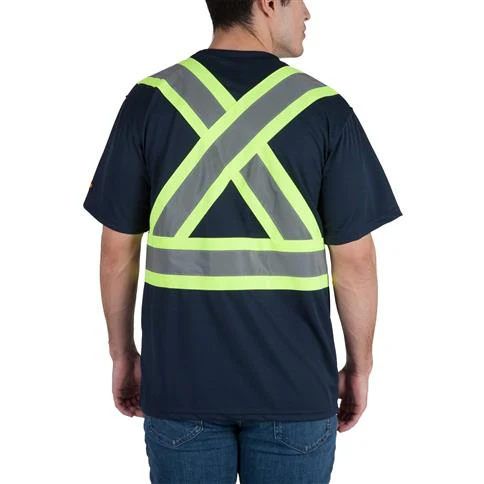 DuraDrive Hi-Vis Navy Short Sleeve Cooling Safety T-Shirt - Image 2