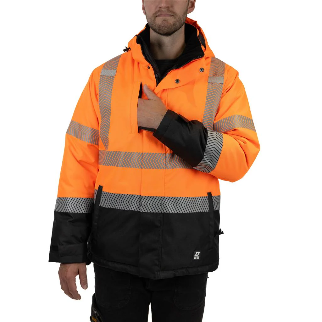 DuraDrive Hi-Vis Ripstop Insulated Winter Jacket - Water Resistant - Image 6