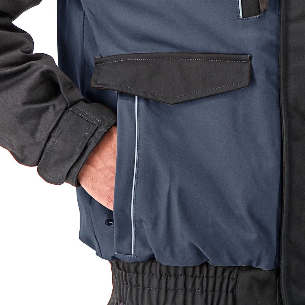 DuraDrive Tradesman Two Tone Hooded Jacket Navy-Black - Image 9