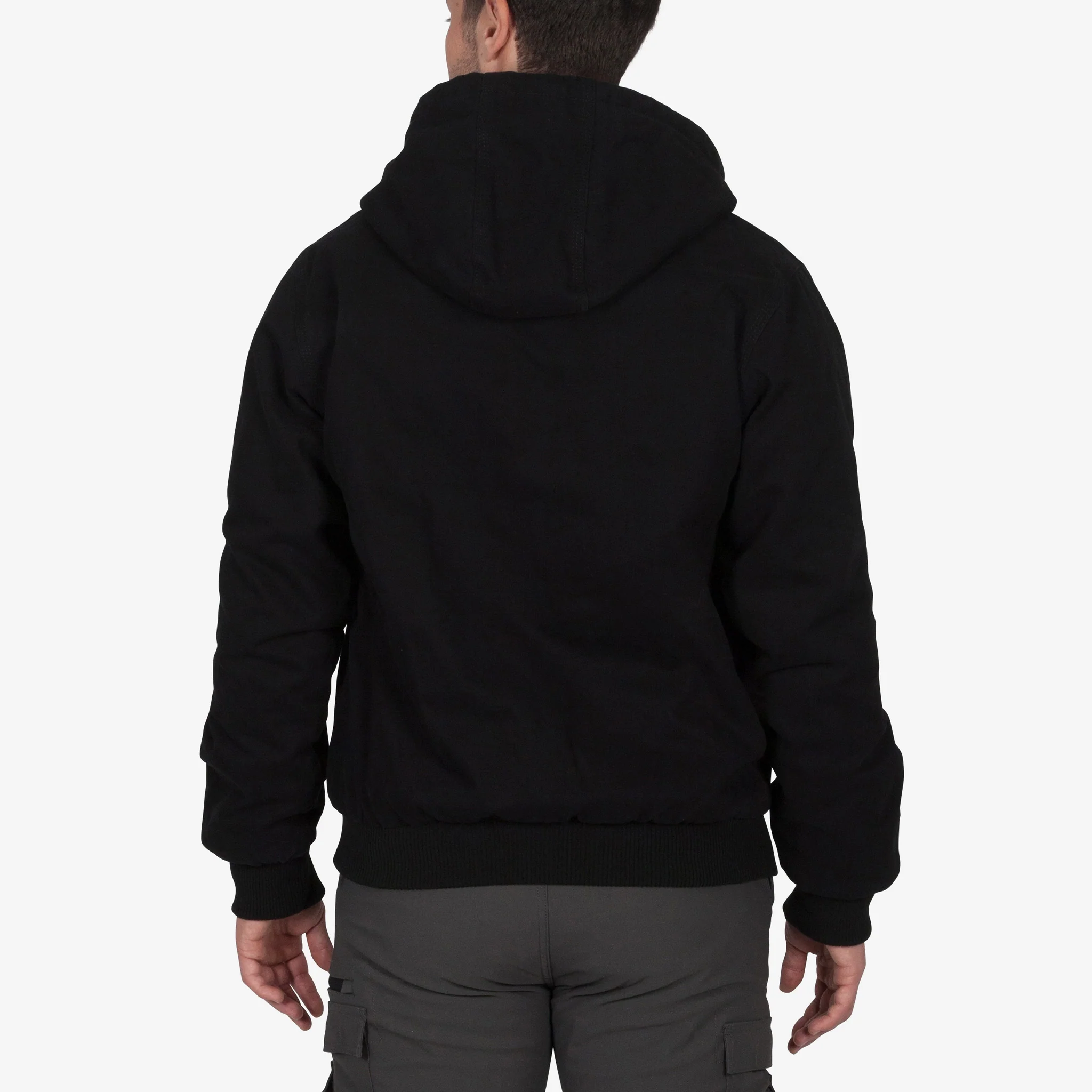 DuraDrive Sherpa-Lined Canvas Hoodie Jacket - Image 6