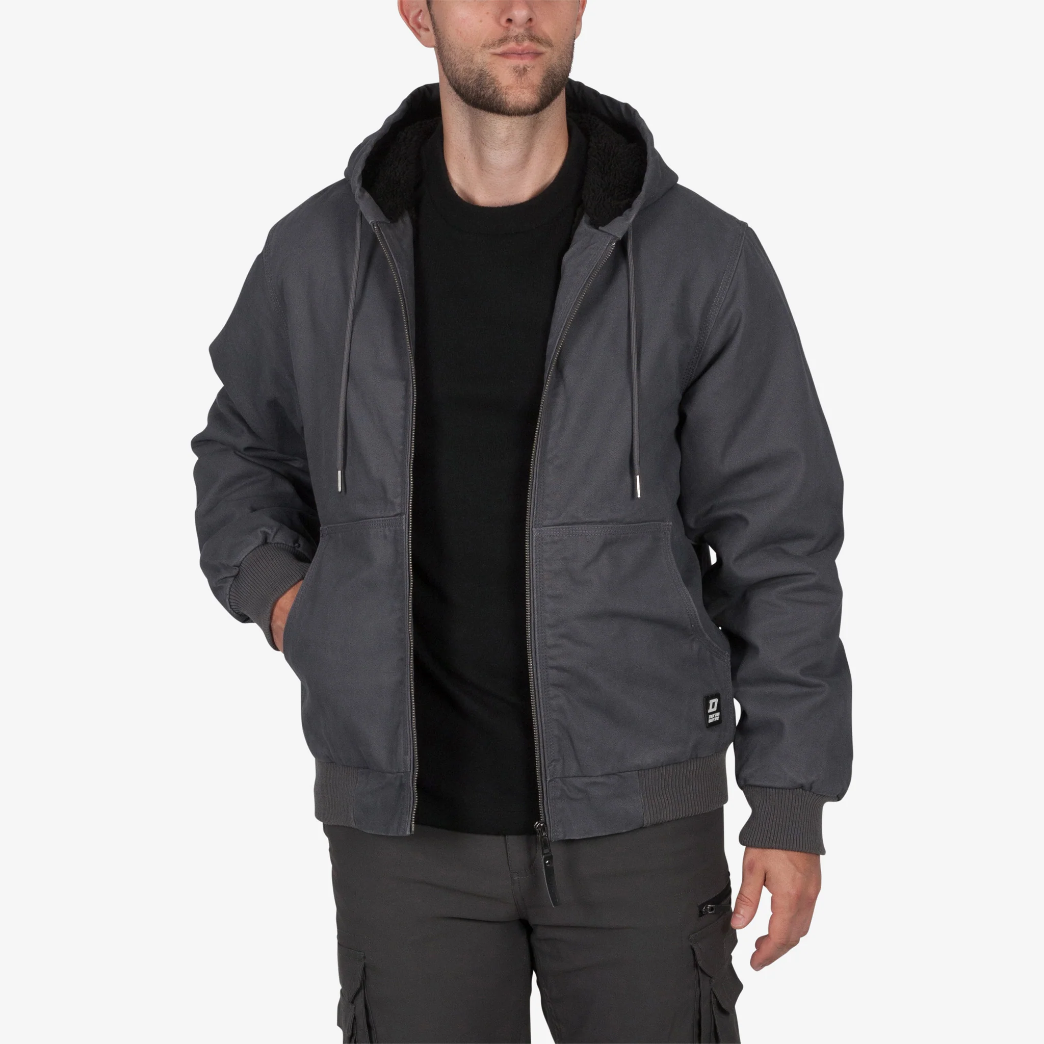 DuraDrive Sherpa-Lined Canvas Hoodie Jacket - Image 7