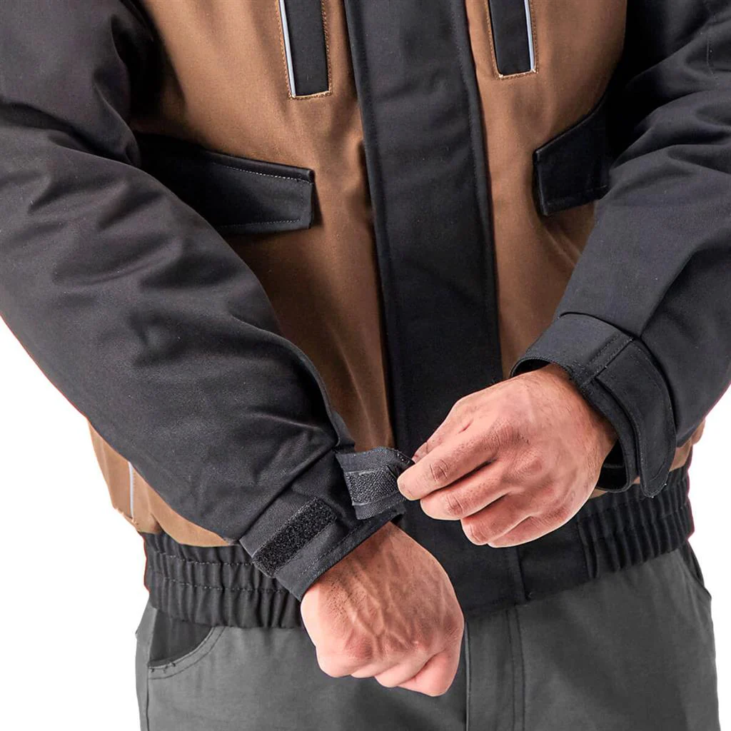 DuraDrive Tradesman Two Tone Hooded Jacket Timber-Black - Image 10