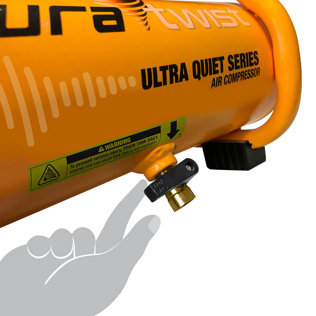 DuraTwist 1.0 Gal. 0.5 HP Ultra Quiet Air Compressor - Image 5