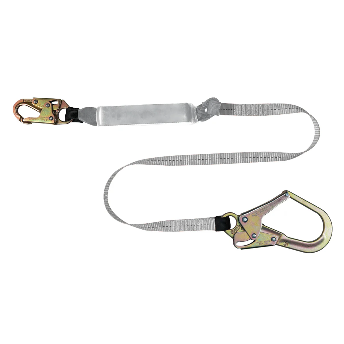 Dynamic FPY73314/6 Single Leg Fixed Lanyard W/Energy Absorber & Large Snap Hook 6 ft.
